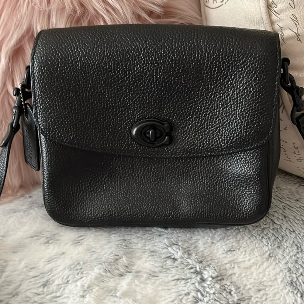 Coach Black Leather Crossbody Bag